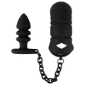 Black Velvets Cock cage with a