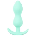 Mini butt plug z serii Cuties, zielony, silikonowy, idealny dla początkujących