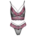 Komplet bielizny dwukolorowy Cottelli LINGERIE czarno-czerwony, rozmiar L