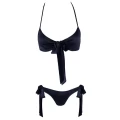 Zestaw bielizny: Biustonosz halterneck i majtki czarne S/M Cottelli LINGERIE