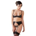 Zestaw biustonosza z dżetami i stringami, rozmiar 85C/L, elegancki i seksowny