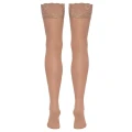 Pończochy cieliste 20 den L z koronkowym wykończeniem, elastyczne i komfortowe