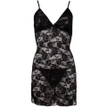 Czarna chemise damska z koronką M - elegancki i zmysłowy komplet bielizny nocnej