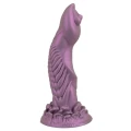 Dildo z silikonu o metalicznym wykończeniu, długość 21,2 cm, średnica 4,9 cm