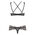 Komplet bielizny koronkowej L/XL z regulowanym biustonoszem i stringami 873-SEA-1