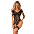 Bodystocking G334 z otwartymi krokami, rozmiar S/M/L, elegancki i zmysłowy design