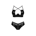 Elegancki komplet bielizny damskiej Norides 2-częściowy czarny XS/S z koronką