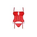 Gorset i stringi Blossmina, seksowna bielizna w rozmiarze 6XL/7XL, intensywna czerwień