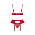 Zestaw bielizny dla kobiet Chilisa 3-częściowy M/L w intensywnej czerwieni
