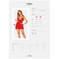 Bielizna erotyczna: Chilisa babydoll z stringami, rozmiar M/L, czerwony kolor, koronkowe detale