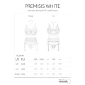 Zmysłowy komplet bielizny 3-częściowy Premisis White L/XL - stanik, pas do pończoch, stringi