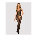 Bodystocking G335 - elegancka siateczka, rozmiary S/M/L, zmysłowy krój i elastyczny materiał