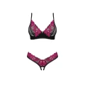 Seksowny komplet bielizny Rosenty 2-częściowy z biustonoszem i stringami XL/2XL