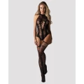 Bodystocking F240 XL/XXL z roślinnym motywem, elegancki i zmysłowy design