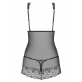 Koszulka nocna Bielizna-Firella czarna S/M z koronką i regulowanymi ramiączkami