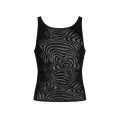 Męski bezrękawnik T103 w kolorze czarnym, rozmiary S/M/L, z geometrycznym wzorem