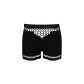Bokserki męskie M102 z geometrycznymi wycięciami, rozmiary S/M/L, czarne