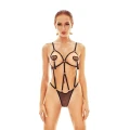 Czarna bielizna body Bielizna-Belleza S/M z regulowanymi ramiączkami i stringami