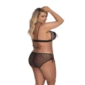 Komplet bielizny damskiej IZZY XL+ (XXL/XXXL) w kolorze czarnym z regulowanym biustonoszem