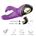 Wibrator pulsacyjny Zing Purple z silikonu, 9 trybów wibracji, wodoodporny, ergonomiczny