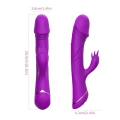 Stymulator wibracyjny Rubberco Purple, 9 funkcji, silikon medyczny, wodoodporny