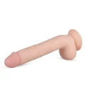 Dildo realistyczne Elvin z przyssawką, elastyczne PVC, długość 27.5 cm, średnica 4.2-4.5 cm