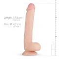 Dildo realistyczne Elvin z przyssawką, elastyczne PVC, długość 27.5 cm, średnica 4.2-4.5 cm