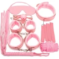 Zestaw do bondage - Fetish Fever, 7 elementów, różowy, dla par i entuzjastów przygód