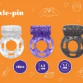 Zestaw pierścieni erekcyjnych Axle-pin Showbox - 12 sztuk, z wibracją, elastyczny TPR