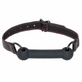 Knebel silikonowy Bone Gag do bondage, średnica 1,9 cm, czarny, dla początkujących i zaawansowanych