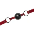 Knebel BDSM z piłką - Ball Gag Party Hard Love Bite, PVC, czarny lub czerwony
