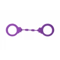 Kajdanki silikonowe do zabaw BDSM, bezpieczne i eleganckie, fioletowe, 30 cm