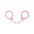 Silikonowe kajdanki BDSM różowe, komfortowe i bezpieczne do zabawy dla dorosłych