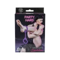 Kajdanki silikonowe do zabaw intymnych Party Hard w kolorze fiołtowym