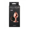Korek analny Diamond Jet Shine S, różowe złoto, metalowy, wodoodporny, 7,2 cm