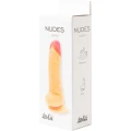 Realistyczny dildo z przyssawką, 13,5 cm, elastyczne PVC, bez ftalanów, z żyłkami