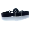 Knebel do ust z kulką - guma PVC / ekoskóra, regulowany rozmiar, Fetish B - Series