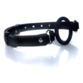 Knebel-O-ring Gag ze srebrnym wykończeniem - akcesorium BDSM z regulowanym paskiem