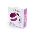 Stymulator intymny V-Vibe Purple z pilotem, 7 trybów wibracji, wodoodporny