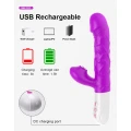 Wibrator stymulujący łechtaczkę i punkt G, silikonowy, USB, 10 trybów wibracji, wodoodporny