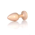 Koreczek analny Plug-Jewellery Pearl Gold S - stal nierdzewna, 7 cm, 2,7 cm średnicy