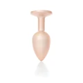 Koreczek analny Plug-Jewellery Pearl Gold S - stal nierdzewna, 7 cm, 2,7 cm średnicy