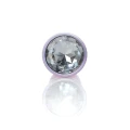 Korek analny Plug-Jewellery Pearl Pink - Stal nierdzewna, 7 cm, diamentowy akcent