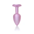 Korek analny Plug-Jewellery Pearl Pink - Stal nierdzewna, 7 cm, diamentowy akcent