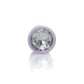 Korek analny Plug-Jewellery Pearl Pink M - stal nierdzewna, diamentowy detal, 8 cm