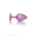 Korek analny Plug-Jewellery Pearl Pink z diamentem, stal nierdzewna, L 9 cm