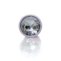 Korek analny Plug-Jewellery Pearl Pink z diamentem, stal nierdzewna, L 9 cm