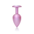 Korek analny Plug-Jewellery Pearl Pink z diamentem, stal nierdzewna, L 9 cm