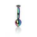 Biżuteria analna Plug-Jewellery, wielokolorowy, ergonomiczny, 7,5 cm, 2,5 cm średnicy