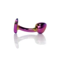 Korek analny Plug-Jewellery Curve Multikolor M ze stali nierdzewnej 9 cm x 3 cm